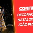 Vídeo: decoração de Natal encanta moradores e turistas em João Pessoa